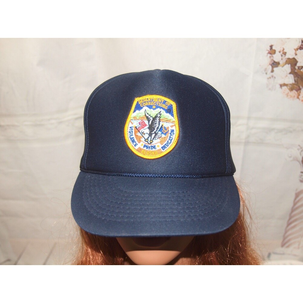 Vintage 90s Alaska Department of Corrections Hat patch Police Unisex Trucker Hat